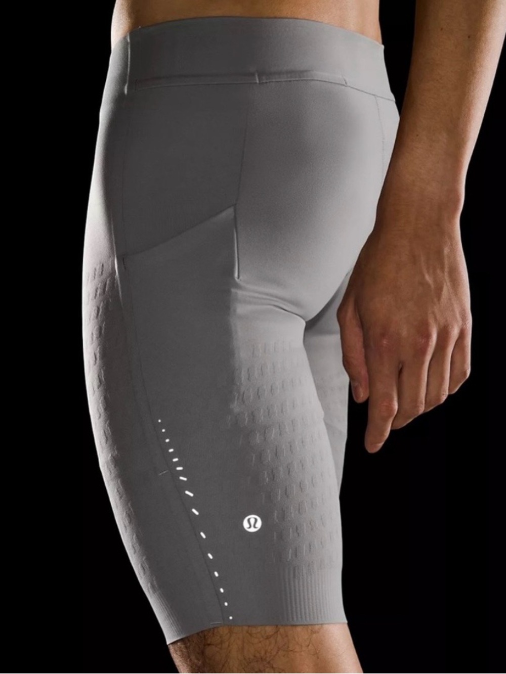 Lululemon Men’s NEW SenseKnit Running Short 10" In Light Gray Athletic Sports